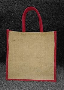 Fancy Square Laminated Jute Shopping <b>Bag</b> with <b>Sewing</b> Technique for Daily Use and Travel - Product Image 3