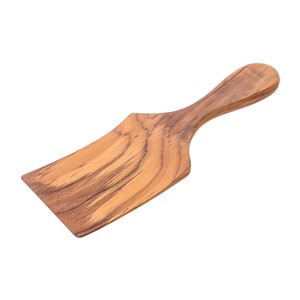 Utensilio de cocina de madera: espátula plana para cocinar, volteador de mango corto, raspador de sartén, utensilio antiadherente para chef - Product Image 1