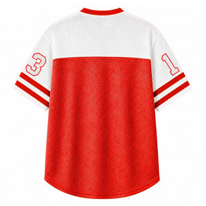 Delta |   Sigma |   T-shirt décontracté respirant à col en V et manches courtes en maille pour femme Theta Sorority, coloris rouge et blanc - Product Image 6