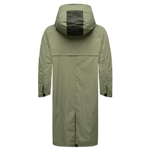 VANEK INTERNATIONAL Unisex Coated Color Blocking Racer Jacket <b>Zipper</b> Front Waterproof Windproof Breathable Sporty Hooded <b>Fleece</b> - Product Image 2