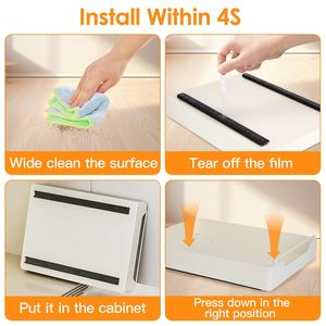 Organizzatore Estraibile in Acciaio al Carbonio per Armadietti, Cassetti Scorrevoli Adesivi per Dispensa, Cucina, Bagno o Soggiorno - Product Image 6