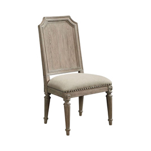 2026 Chaise de salle à manger médiévale sculptée en bois massif 100% naturel avec dossier avancé et coussin moelleux, chaise à assise enveloppante pour chambre à coucher - Product Image 2