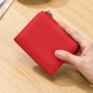 Cartera delgada de cuero genuino para hombre con RFID, cartera corta para mujer, tarjetero, tarjetero con múltiples ranuras para tarjetas - Product Image 2