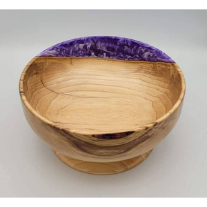 Bol mélangeur rond en bois et résine au design tendance, grande taille, best-seller, vaisselle de cuisine, bol de table - Product Image 1