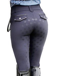 High Quality 4-way Stretch Horse Riding Breeches <b>Leggings</b> Tights <b>Equestrian</b> Wear Pants on Technical Fabric with Soft Feel - Product Image 4