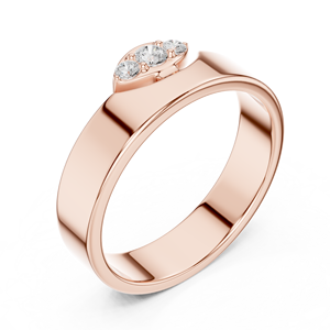 Luxury Rose Gold Lab Grown Diamond Comfort Fit Wedding <b>Ring</b> Anniversary Band for <b>Men</b> Women - Product Image 1