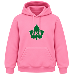 Wholesale <b>Pink</b> Embroidered Ivy <b>Hoodie</b> for <b>Ladies</b> with Comfortable Relaxed Fit Kangaroo Pocket Warm Fleece Greek Sorority - Product Image 1