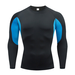 Compression Tops Supplier Flexible <b>Men</b> Compression Shirts Breathable Athletic Sportswear Manufacturer Running Compression Shirt - Product Image 5