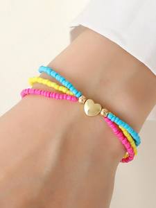 Classic <b>Beaded</b> <b>Bracelet</b> For Women Daily Wear Parties Gifting Colourful Trending Wristband Adjustable Fashion Jewelry Accessory - Product Image 6