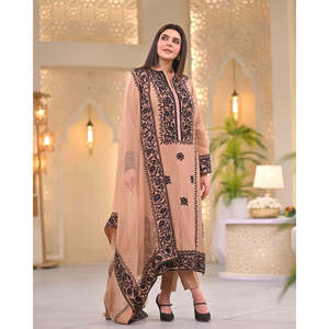 ชุด dupatta ก้นบนสำหรับผู้หญิงดีไซน์เนอร์พร้อมงานปัก - Product Image 2