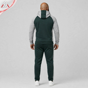 Survêtement Homme Streetwear de Qualité Supérieure 100% Coton Uni avec Capuche Zippée Léger Respirant pour Activités Décontractées - Product Image 6
