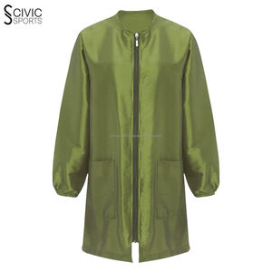 Nouvelle génération barbier blouse imperméable tablier de travail Cape unidirectionnel fermeture éclair gilet gilets respirant Vintage décoration OEM Service - Product Image 5