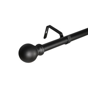 Regolabile 28 "-48" asta di tenda nera singola finestra nera dimensioni regolabili 28 "-48" nero - Product Image 1