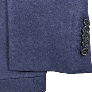 Blazer d'affaires bleu marine sur mesure pour homme, veste de costume formelle en tissu italien, manteau de bureau de luxe sur mesure avec personnalisation OEM - Product Image 6