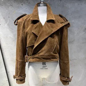 Veste unisexe vintage en denim uni avec doublure en bambou à séchage rapide, fermeture éclair partielle, col en V, coupe ajustée, longueur standard - Product Image 1