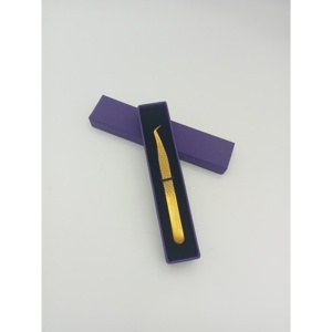 Pince à cils droite en acier inoxydable pour extensions de cils, outil professionnel d'extension de cils 130 - Product Image 1