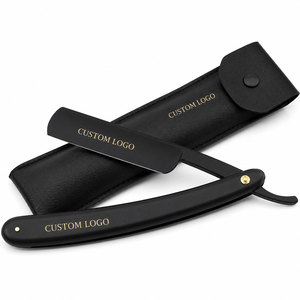 OEM Professional Straight Razor Plastic Handle Barber <b>Shaving</b> Razor Custom Logo - Product Image 1