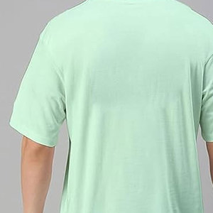 เสื้อยืดโอเวอร์ไซส์สีพื้นดีไซน์ล่าสุดสำหรับผู้ชาย แห้งเร็ว ระบายอากาศได้ดี เสื้อยืดทรงหลวมไหล่ตกสำหรับผู้ชาย - Product Image 6