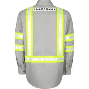 Latest Design New Arrival Custom Made <b>Men</b> Welding FR Shirts Lightweight Welding Shirts Flame Resistant <b>Men's</b> Fire Retardant - Product Image 3