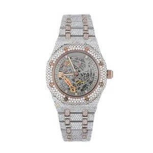 Nuevo Reloj Mecánico Automático de Lujo con Diamantes Moissanite VVS1 de Alta Calidad para Hombre, Correa de Cerámica y Caucho, Estilo Indio - Product Image 5