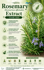 Hgo สารสกัดจากดอกโรสแมรี่ธรรมชาติบริสุทธิ์ (rosarinus officinalis) สารสกัดจากกรดคาร์โนซิค25% (สารสกัดมาตรฐาน) - Product Image 4