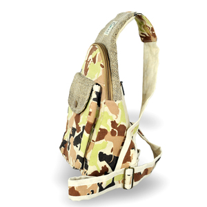 Fait à la main au Népal Style bohème chanvre coton croix corps sac à dos à la mode résistant à l'eau étanche 5 fermeture éclair poches - Product Image 3