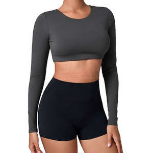 Ropa Deportiva Cómoda, Transpirable y Ligera para Gimnasio, Top de Yoga para Mujer, Ropa Deportiva Activa, Servicio OEM, Precio Bajo, en Stock - Product Image 1