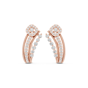 14K Yellow Gold Round Lab-Grown Diamond Earrings for Women Anniversary Gift Earring New Grown Diamond - Product Image 3