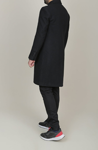 Classic Wool <b>Jacket</b> With Collar For <b>Men</b> Winter Warm <b>Long</b> Sleeve Casual Outerwear Coat Comfortable Thick Layered Design - Product Image 2