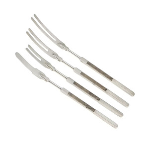 Retracteur orbital malléable de grande taille avec lame à pointes de 2 mm x 4 mm x 42 mm, longueur 162 mm, pour retrait de couvercle - Product Image 1