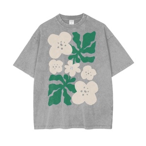 เสื้อยืดโอเวอร์ไซส์ทรงดรอปไหล่สไตล์ไฮสตรีทสีสันตัดกันสำหรับผู้หญิง พร้อมปักโลโก้ตามสั่งแบบครอปท็อป รุ่นใหม่ล่าสุด - Product Image 1