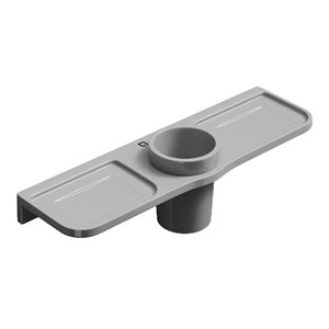 Jabonera doble de pared con soporte central de vidrio, accesorio moderno para baño, diseño minimalista, almacenamiento duradero - Product Image 1
