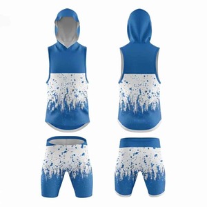 Custom Heat-Transfer Printed Plus Size 7v7 Uniform Set High Quality Breathable Mesh Anti-Bacterial Quick Dry <b>Adjustable</b> <b>Strap</b> - Product Image 6