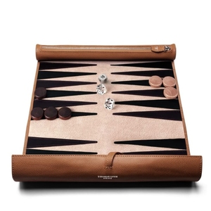 Jeu de backgammon en cuir suédé de qualité supérieure, pliable, portable, pour les voyages, jeu de table professionnel, jeu de backgammon personnalisé - Product Image 4