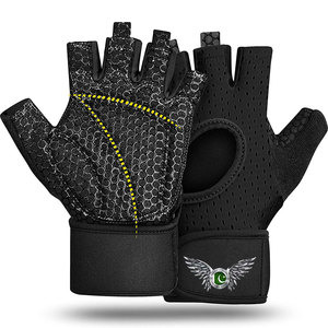 Gants de musculation en tissu mesh demi-doigts pour la salle de sport, unisexes, respirants et antidérapants, en vente en ligne - Product Image 1