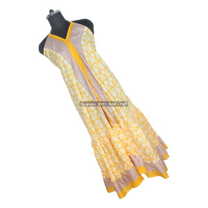 Nuevo Vestido Bohemio Hippie, Compra en Línea al por Mayor, Ropa de Mujer, Sari Indio Vintage, Vestido de Tela de Seda, Elegante Vestido de Noche sin Mangas para Damas - Product Image 1