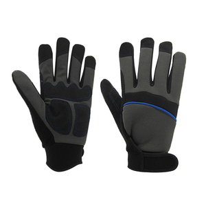 Gants de mécanicien unisexes en cuir, coupe-vent, respirants, à doigts entiers, prix abordable, pour la sécurité au travail - Product Image 1