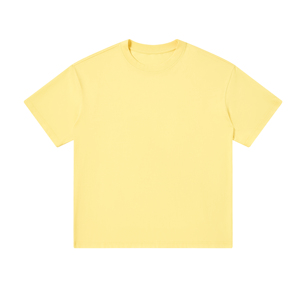 Loose Fit Solid Pattern Knitted <b>T</b>-<b>Shirt</b> Cotton <b>Polyester</b> Casual Style 250 Gram Crew Neck Oversize Quick Dry Breathable Men Women - Product Image 6