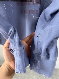 เสื้อยืดโอเวอร์ไซส์ผ้าฝ้าย 100% ขาดรุ่ย ทำสีแบบแอซิดวอช พิมพ์ลายกราฟิกแบบวินเทจ สไตล์ยูนิเซ็กซ์  รับสั่งทำเสื้อยืดเปล่าพร้อมพิมพ์ลายด้วยเทคนิค DTG - Product Image 5