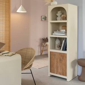 Vandana Vista Falcon <b>cabinet</b> in concrete-effect wood and acacia wood - Product Image 1