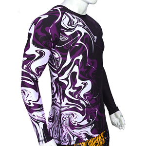 Haut de compression personnalisé pour homme à manches longues, sublimé, pour BJJ MMA, séchage rapide, respirant, pour la gym et le fitness - Product Image 6