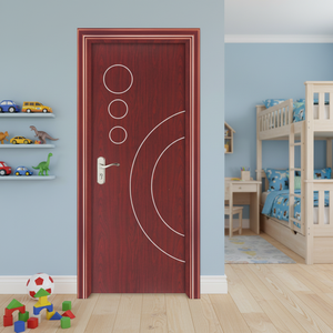 Modern Design Soundproof Moisture-resistant Solid MDF Wood Finished PVC Film Slab Door Interior Entry Office Building Apartments - Product Image 4