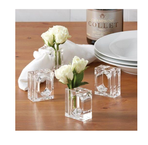 Porte-serviettes carrés modernes en acrylique, haute transparence, taille et logo personnalisables, accessoires de table en promotion - Product Image 5