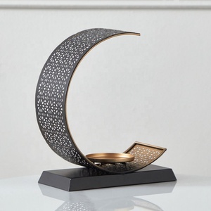 Wholesale Trending Style <b>Moroccan</b> Crescent Moon Shape Votive Candle Holder Lantern for Ramadan Tabletop <b>Decor</b> - Product Image 2