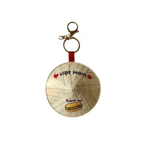 Porte-clés en peluche rond miniature 99 Gold Data avec motif étoile, mousqueton en alliage de zinc, cadeau de la Fête Nationale, style simple, design tressé - Product Image 5