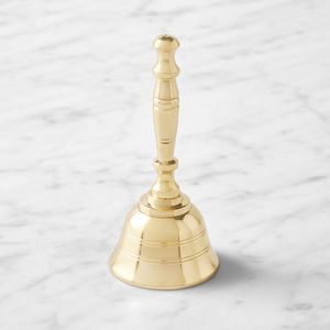 Campana de Mano Elegante de Latón con Mango de Madera, Sonido Fuerte y Claro, Campana Decorativa para Adoración, Aula, Servicio y Hogar - Product Image 1
