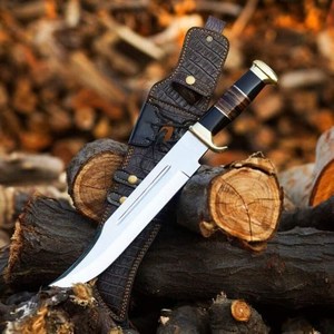 Couteau de survie, utilitaire, de camping et de chasse de haute qualité en acier inoxydable avec manche en micarta fixe, OEM, par A&M Enterprises - Product Image 1