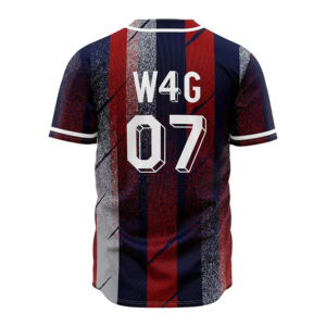 Unisex Baseball Jersey Striped Sublimated Print 100% <b>Polyester</b> Breathable Mesh Short Sleeve Pullover Anti-Bacterial Custom Team - Product Image 3