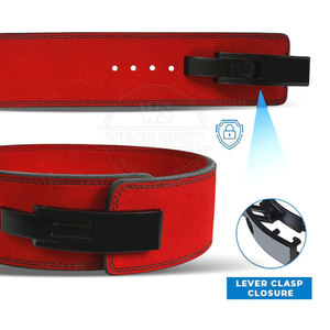 เข็มขัดยกน้ำหนักแบบ Lever Belt ขายดี เข็มขัดออกกำลังกายหนังวัวแท้ กันลื่น เป็นมิตรกับสิ่งแวดล้อม ระบายอากาศได้ดี ผลิตในประเทศปากีสถาน - Product Image 3