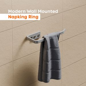 Anneaux de serviette ronds minimalistes pour la mise en table, élégantes boucles de serviette en alliage de zinc pour dîner formel et banquet de fête - Product Image 2